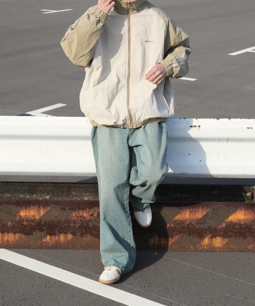 「Perushu」 ナイロンブルゾン LARGE ベージュ メンズ_画像8