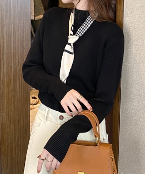 「COCOMOMO」 長袖ニット FREE ライトブラウン レディース_画像2