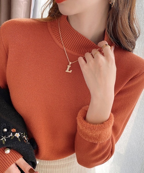 「COCOMOMO」 長袖ニット FREE ライトブラウン レディース_画像8