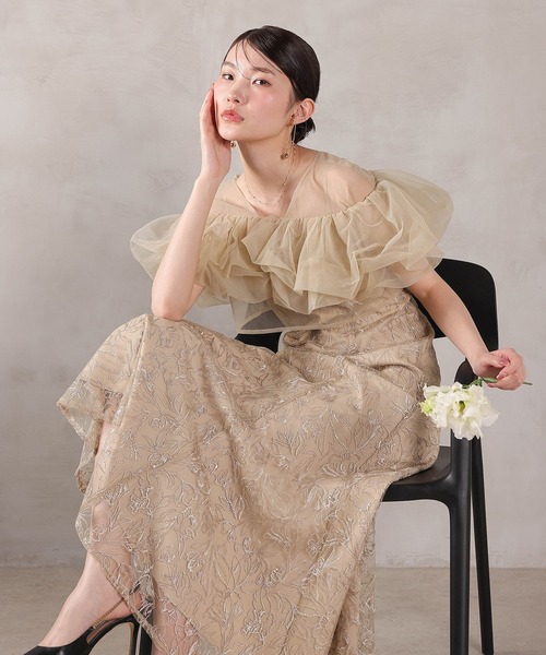 Kana パーティードレス ドレス ボリュームボレロ花柄ワンピースドレス