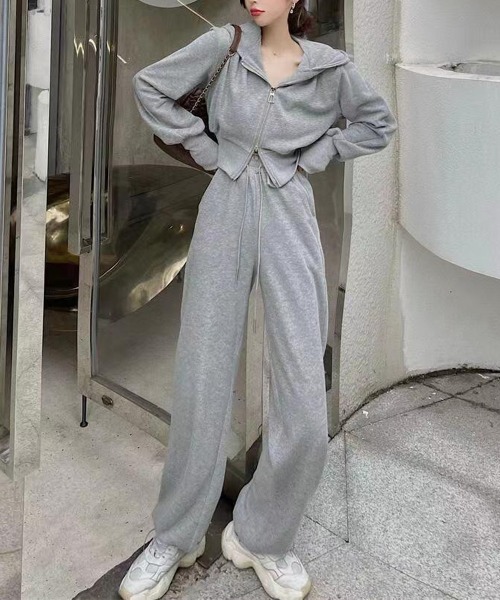 「NEW GENTLEMAN」 セットアップ M ダークグレー レディース_画像9