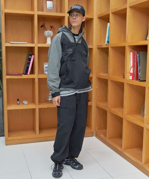 「FFEIN」 ナイロンブルゾン SMALL ネイビー メンズ_画像4