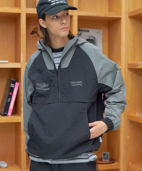 「FFEIN」 ナイロンブルゾン SMALL ネイビー メンズ_画像6