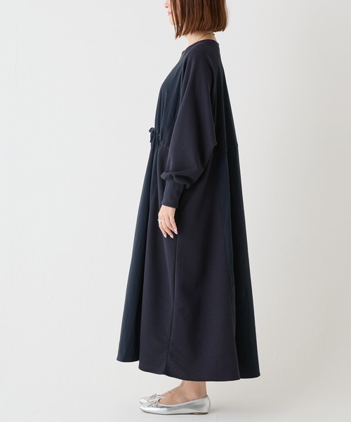 「LAVEANGE」 長袖ワンピース 5L ネイビー レディース_画像5