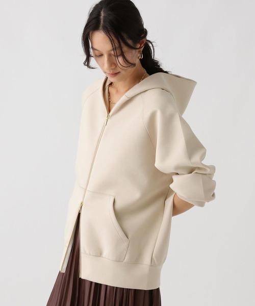 「Elura」 ジップアップパーカー MEDIUM ライトベージュ レディース_画像6