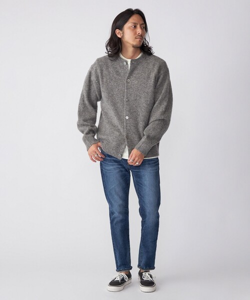 「SHIPS」 ニットカーディガン MEDIUM ネイビー メンズ_画像3