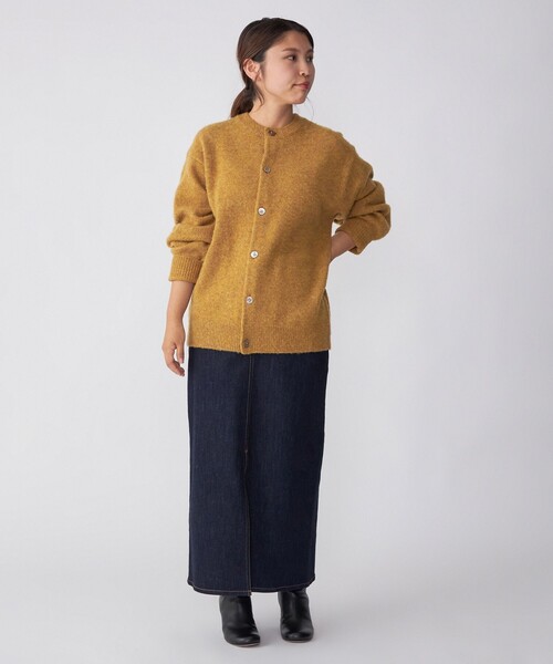 「SHIPS」 ニットカーディガン MEDIUM ネイビー メンズ_画像4