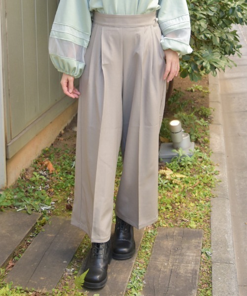 axes femme（アクシーズ ファム） パンツ サイドボタンタックパンツ