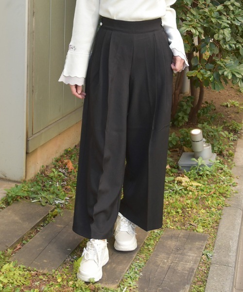 axes femme（アクシーズ ファム） パンツ サイドボタンタックパンツ