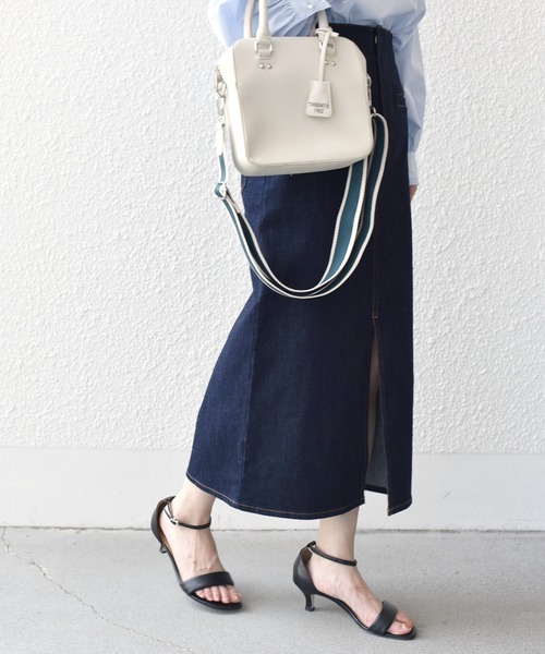 「SHIPS.me」 デニムスカート X-SMALL ブラック レディース_画像3