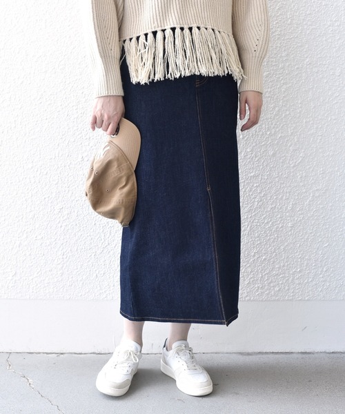 「SHIPS.me」 デニムスカート X-SMALL ブラック レディース_画像6