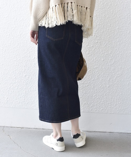 「SHIPS.me」 デニムスカート X-SMALL ブラック レディース_画像8