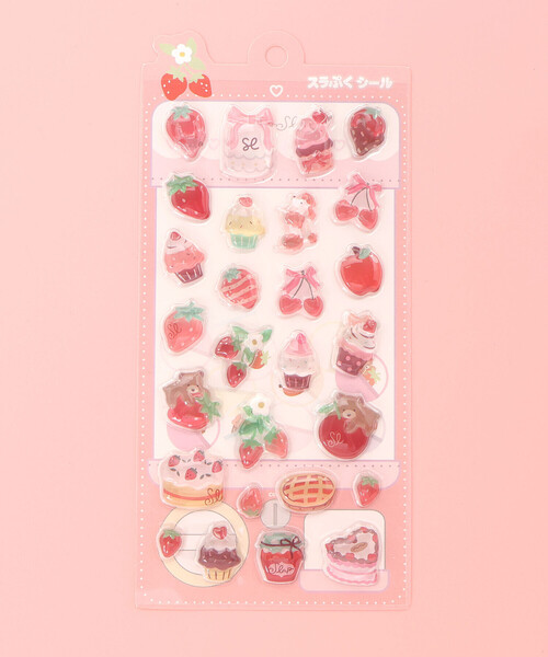 新品　スラぷく　シール　ピンク　プリンセス　ステッカー　スラップスリップ ぷっくり可愛い☆ちゅるちゅるスラぷくシール(ﾜﾝｻｲｽﾞ ピンク系(香水