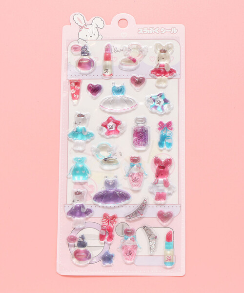 新品　スラぷく　シール　ピンク　プリンセス　ステッカー　スラップスリップ SLAP SLIP（スラップスリップ） ステッカー ぷっくり可愛いちゅるちゅ