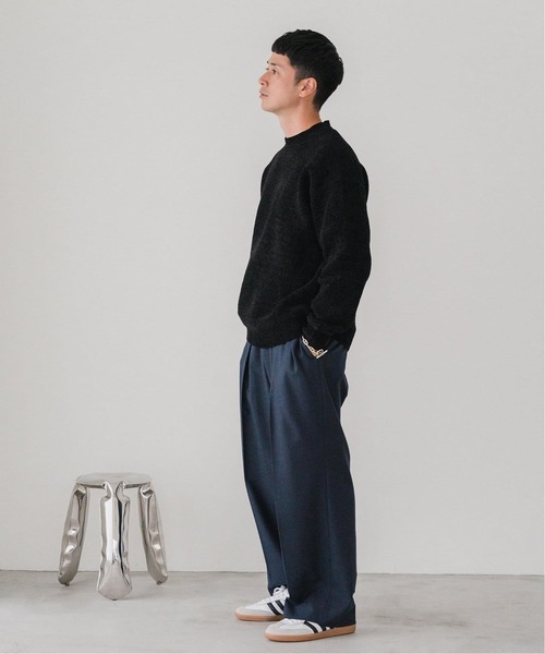 「EDIFICE」 長袖ニット LARGE イエロー メンズの画像