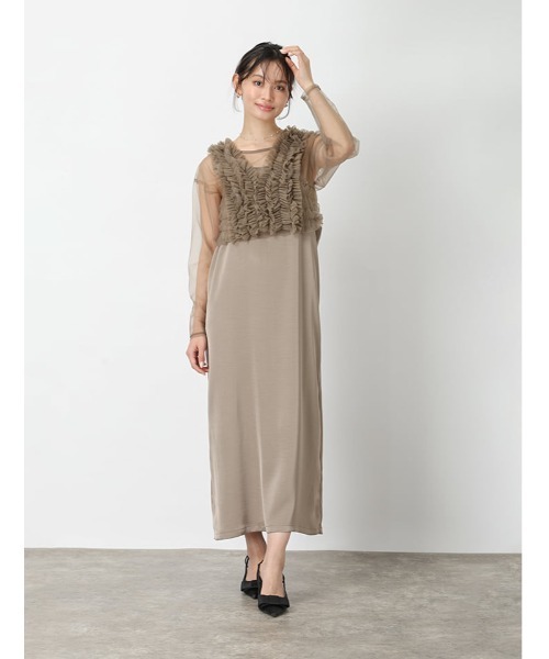 fifth（フィフス） ドレス 「3点SET」シアートップス×キャミワンピース
