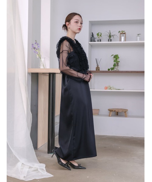 fifth（フィフス） ドレス 「3点SET」シアートップス×キャミワンピース