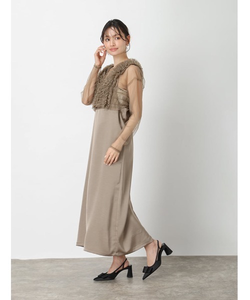 fifth（フィフス） ドレス 「3点SET」シアートップス×キャミワンピース