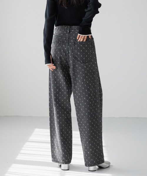 「LOWRYS FARM」 デニムパンツ LARGE ブルー レディース_画像7