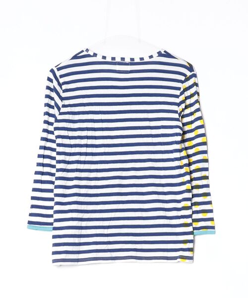 「FRAPBOIS half」 ボーダー柄長袖カットソー 2 ネイビー レディース_画像2
