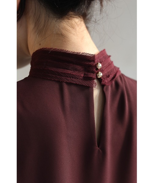 「CAWAII」 長袖ブラウス FREE ワインレッド レディース_画像2