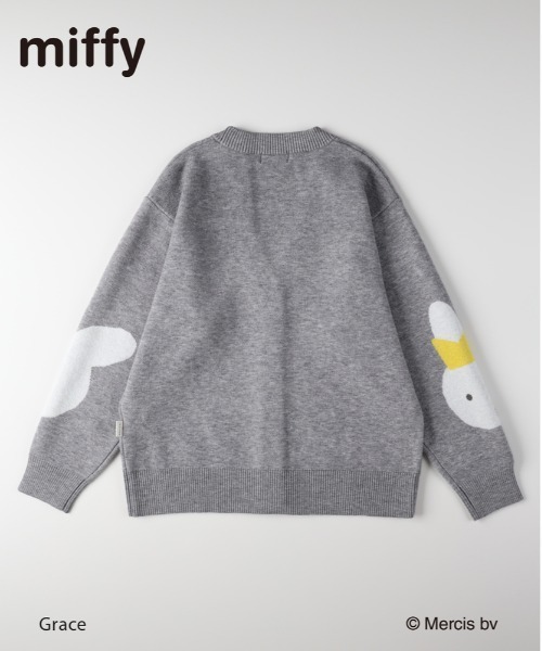Right-on（ライトオン） カーディガン 「miffy」ミッフィー フェイス柄