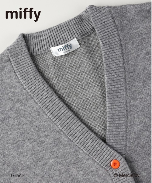Right-on（ライトオン） カーディガン 「miffy」ミッフィー フェイス柄
