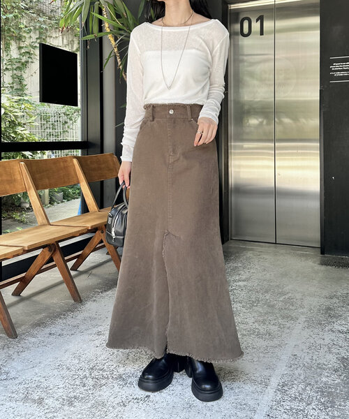 「mystic」 長袖カットソー FREE オフホワイト レディース_画像6