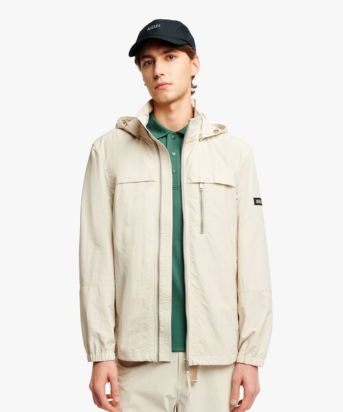 LGB アイボリー ジッパージャケット S AIGLE（エーグル） マウンテンパーカー ウインドブレーカー 軽量 撥水