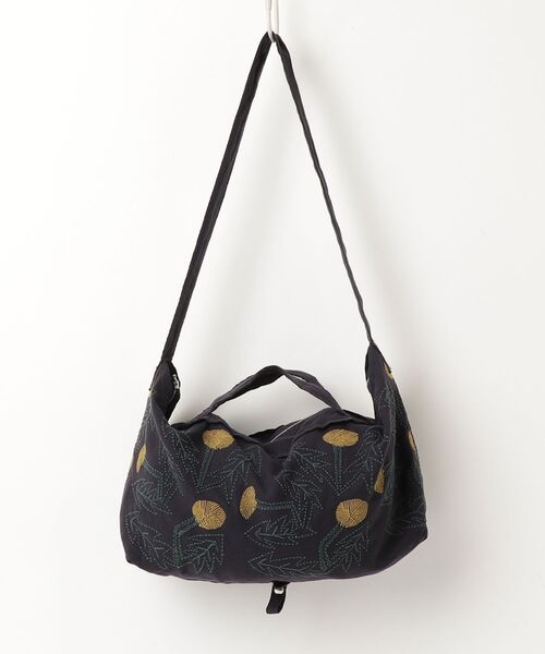 mina perhonen（ミナペルホネン） tanpopo 刺繍2WAYバッグ - ネイビー