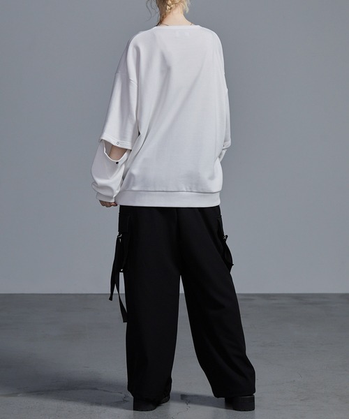 「Loose/ルース」 スウェットカットソー X-SMALL ブラック メンズ_画像9