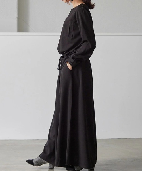 「and it_」 長袖ワンピース M-L ブラック レディース_画像7