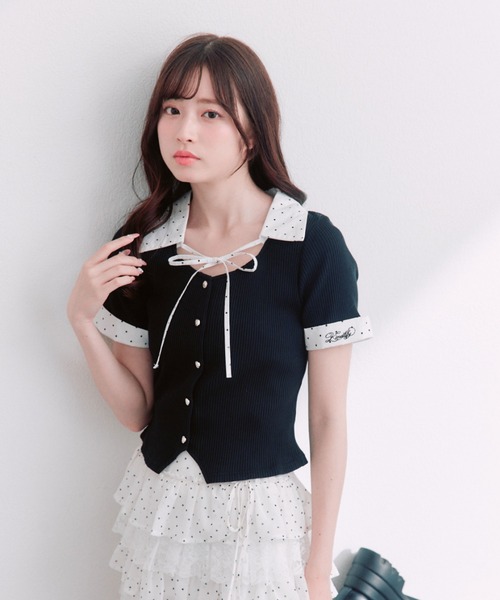 OLIVE des OLIVE（オリーブデオリーブ） ブラウス シャツ 半袖 「着