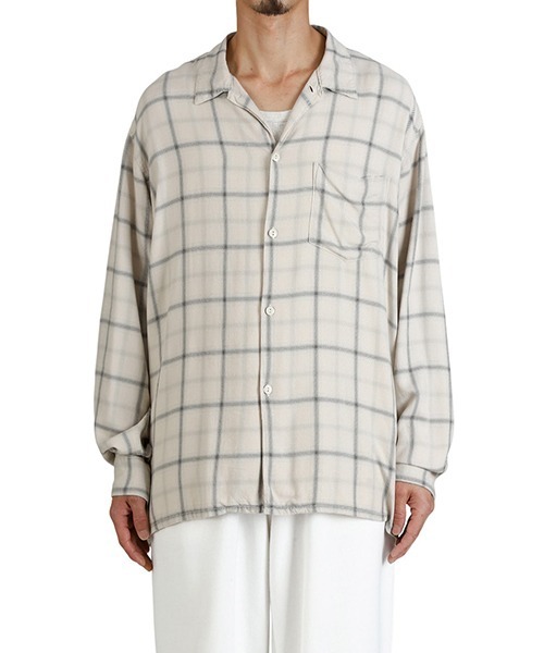「REMI RELIEF NAVY LABEL」 長袖シャツ M オフホワイト メンズ_画像8