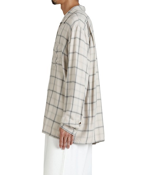 「REMI RELIEF NAVY LABEL」 長袖シャツ M オフホワイト メンズ_画像9