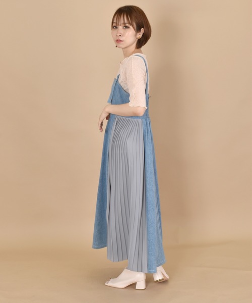 「w closet」 サロペットスカート FREE ダークブルー レディース_画像2