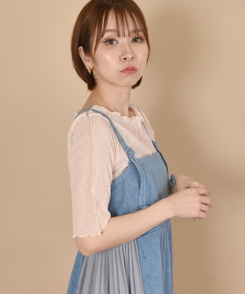 「w closet」 サロペットスカート FREE ダークブルー レディース_画像5