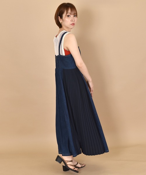 「w closet」 サロペットスカート FREE ダークブルー レディース_画像6