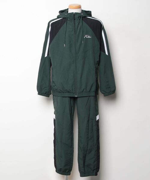 FILA セットアップ ３点セット グリーン XLサイズ FILA（フィラ） セットアップジャージ L ダークグリーン メンズ
