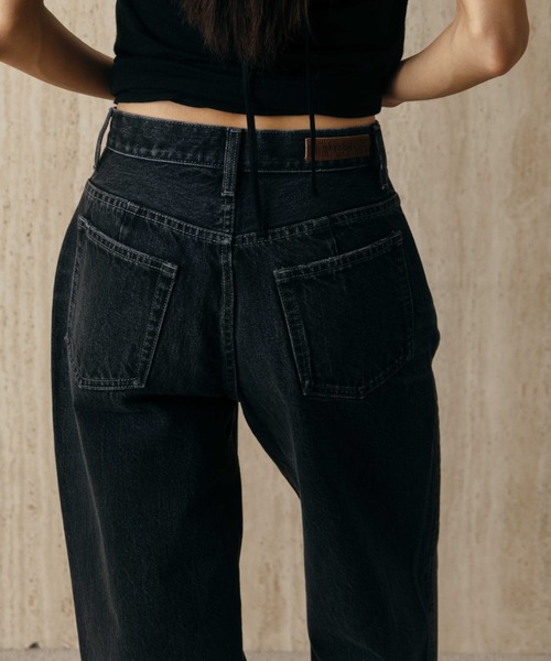 ワイドパンツ ジーンズ デニム デニムパンツ RIPPED JEANS/リップドジーンズ レディースの画像