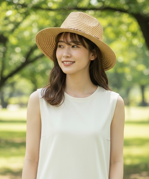 麦わら帽子 帽子 ハット 紫外線カット レディース 「UV対策・大人