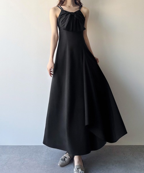 「mipiarl」 キャミソールワンピース MEDIUM ブラック レディース_画像4