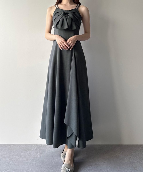 「mipiarl」 キャミソールワンピース MEDIUM ブラック レディース_画像6