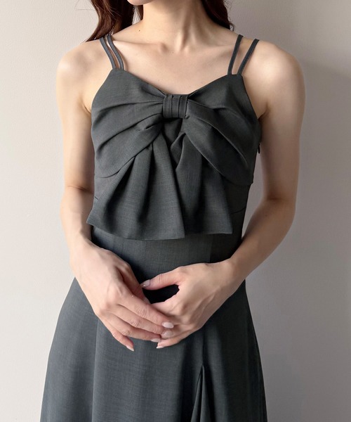 「mipiarl」 キャミソールワンピース MEDIUM ブラック レディース_画像8