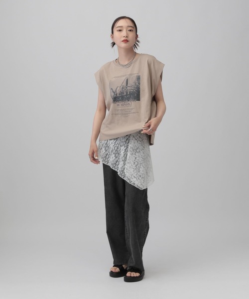 LEPSIM（レプシィム） tシャツ フォトロゴプリントノースリーブ 778710