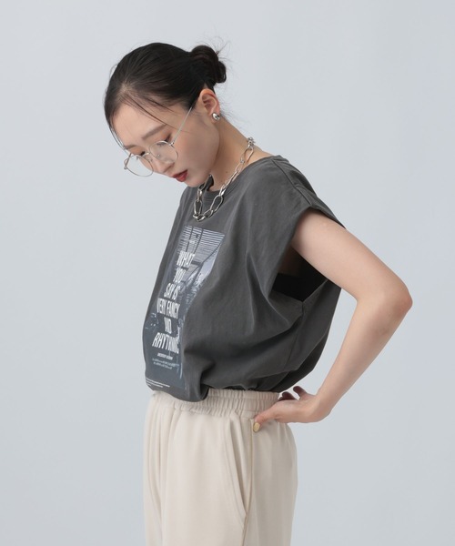 LEPSIM（レプシィム） tシャツ フォトロゴプリントノースリーブ 778710