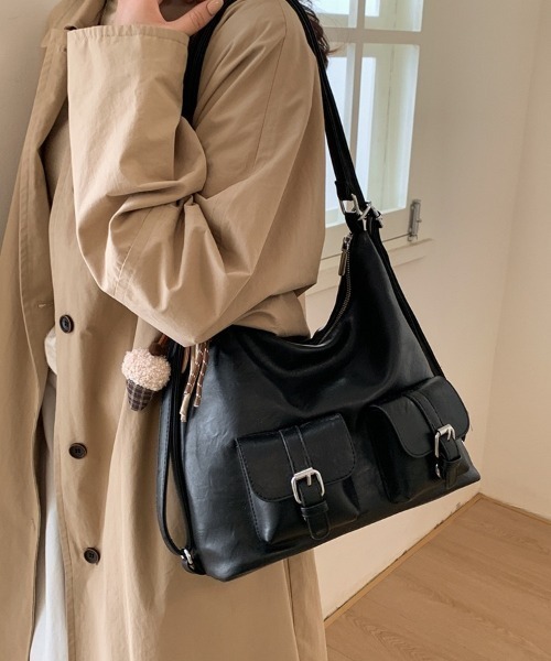 HAILY ショルダーバッグ バッグ フロントダブルポケット3WAYショルダー
