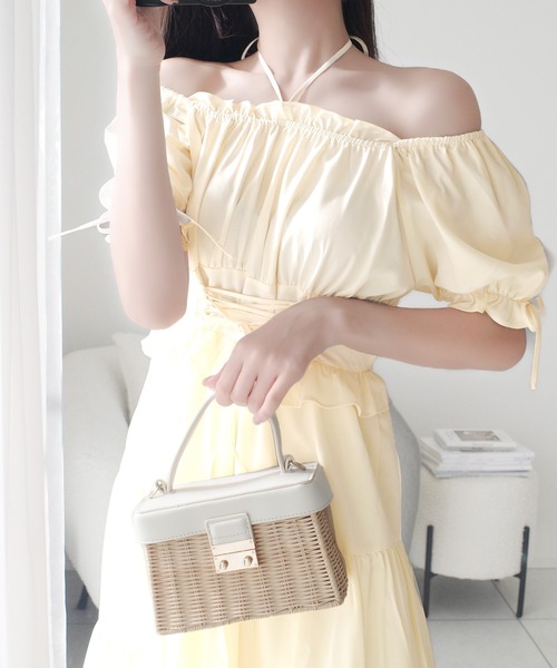 「mily bilet」 ドッキングワンピース LARGE グレー レディース_画像4