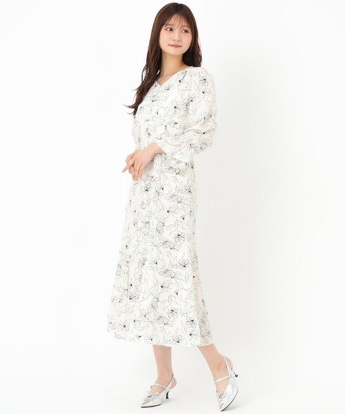 「MISCH MASCH」 7分袖ワンピース S ホワイト レディース_画像2