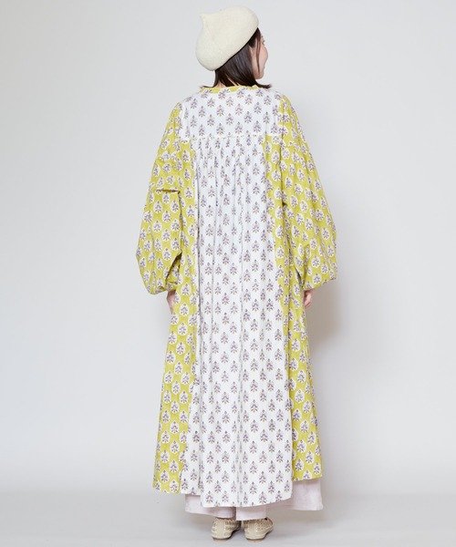 「チャイハネ」 「Amina」長袖ワンピース FREE ブルー レディース_画像6